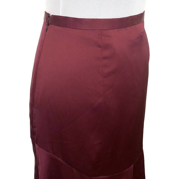 Banana Republic Burgundy Asymmetrical Skirt NWT - Picture 5 of 10
